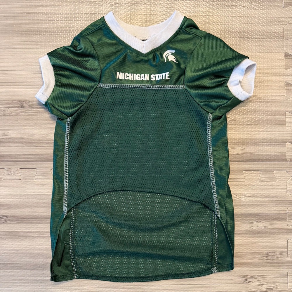 Pets First Michigan State Spartans Pet Jersey Dog XL (Runs Small) Green Mesh